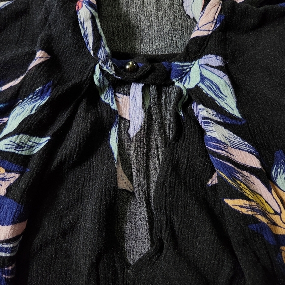 Free People Womens Tree Swing Tunic Top Mini Dress Long Sleeve Sz Small - Picture 7 of 8